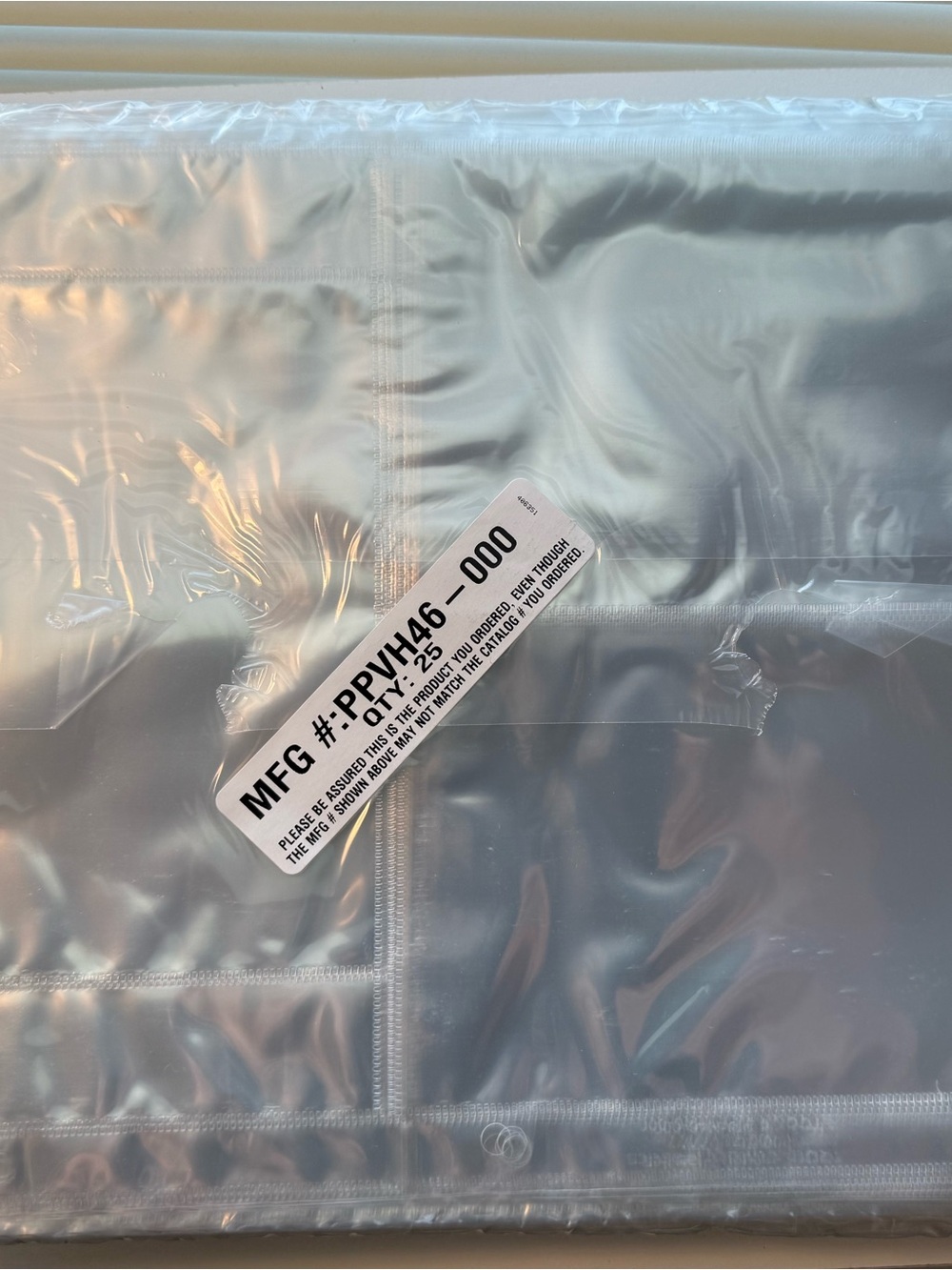 Source Unknown Clear/White Plastic Storage Sleeve